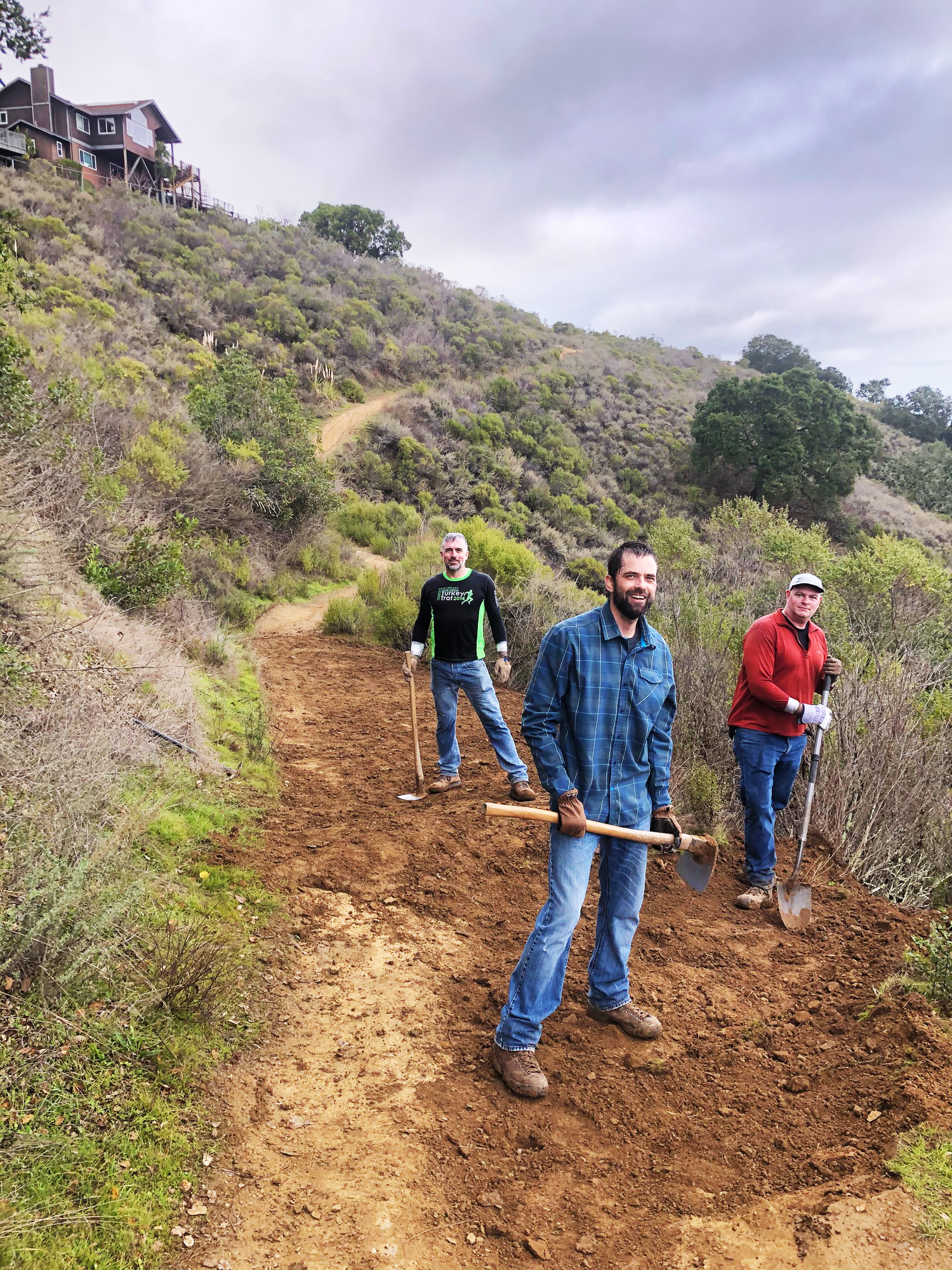 Trail workers at Waterdog